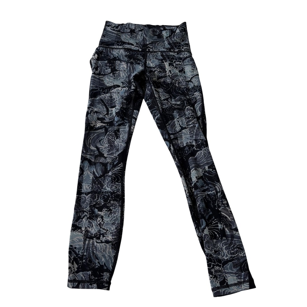Lululemon Train Times 7/8 Pant *25" 'Eternal Wave Starlight Black / Black'